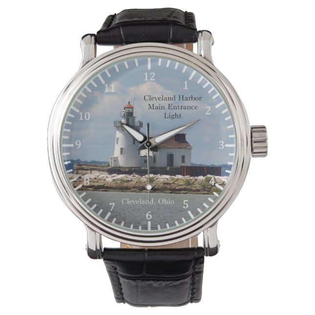 Cleveland Harbour Main Eintritt Lightwatch Armbanduhr (Vorderseite)