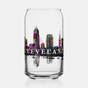 Cleveland in Graffiti mit Monogramm Dosenglas
