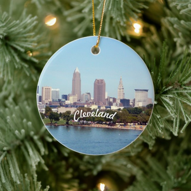Cleveland Lake View Keramik Ornament (Baum)