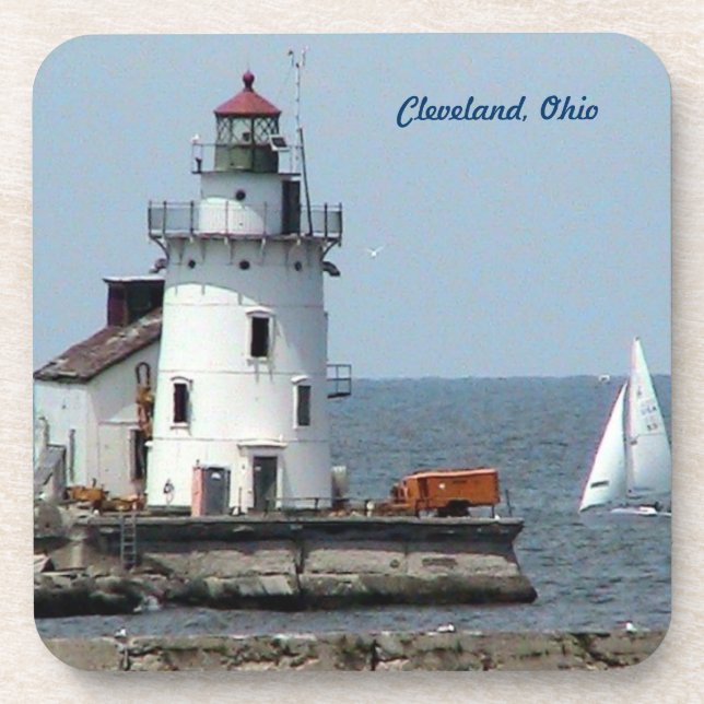 Cleveland Lighthouse Drink Coasters Getränkeuntersetzer (Vorderseite)
