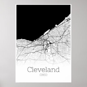 Cleveland Map - Ohio - City Map Poster