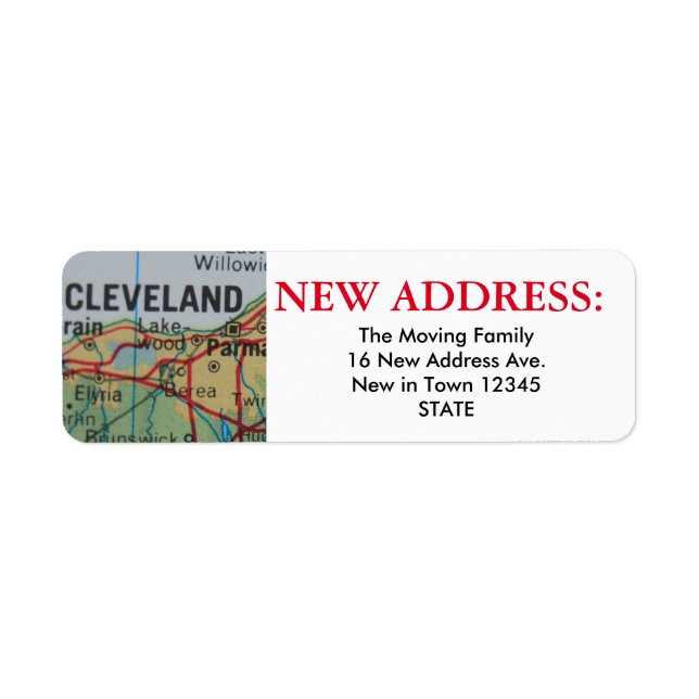 Cleveland New Address Label (Vorne)