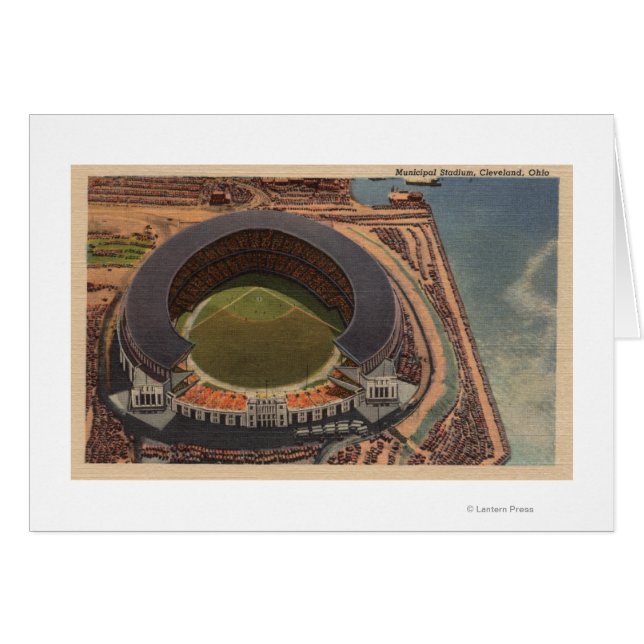 Cleveland, OH - Luft aus dem städtischen Baseball (Vorderseite (Horizontal))
