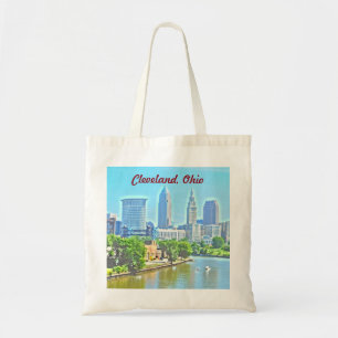 Cleveland, OH River View Foto Art Bag Tragetasche