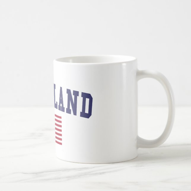 Cleveland OH US-Flagge Kaffeetasse (Rechts)