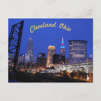 Cleveland, OH West Side Skyline (Curve) Postkarte