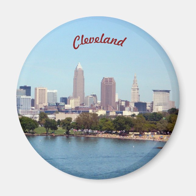 Cleveland, Ohio, aimant rond (Devant)
