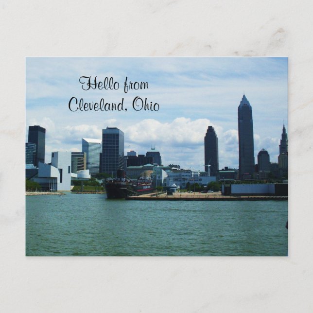 CLEVELAND, OHIO AM SEE Postkarte (Vorderseite)