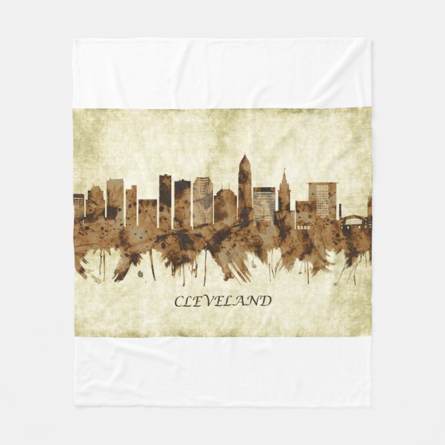 Cleveland Ohio City Fleecedecke (Vorderseite)