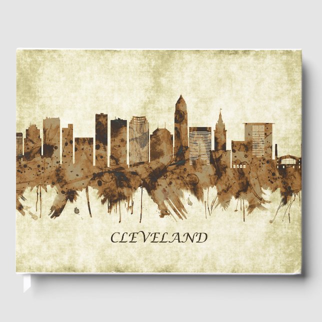 Cleveland Ohio Cityscape Gästebuch (Vorderseite)