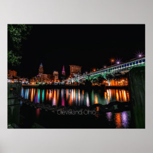 Cleveland Ohio cityscape Poster