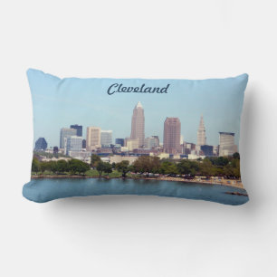 Cleveland Ohio Classic Lake Skyline Pillow Lendenkissen