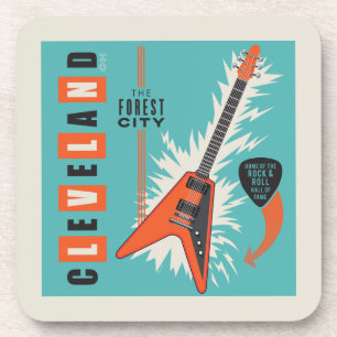 Cleveland Ohio   Elektrische Gitarre Getränkeuntersetzer