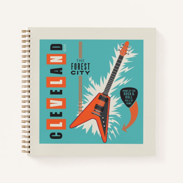 Cleveland Ohio | Elektrische Gitarre Notizbuch (Vorderseite)