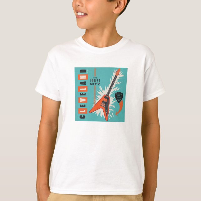 Cleveland Ohio | Elektrische Gitarre T-Shirt (Vorderseite)