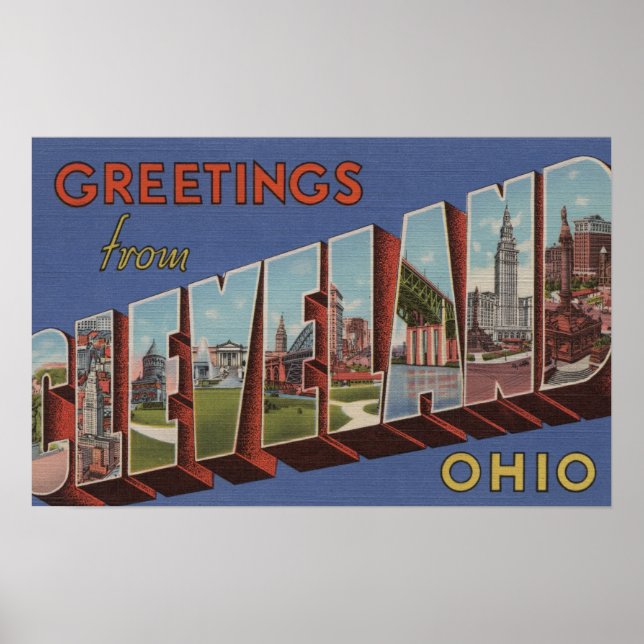 Cleveland, Ohio - Großbuchstaben - Szenen 3 Poster (Vorne)