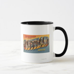 Cleveland, Ohio - große Buchstabe-Szenen 2 Tasse