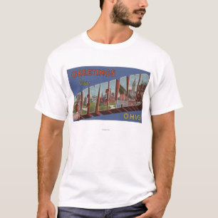 Cleveland, Ohio - große Buchstabe-Szenen 3 T-Shirt