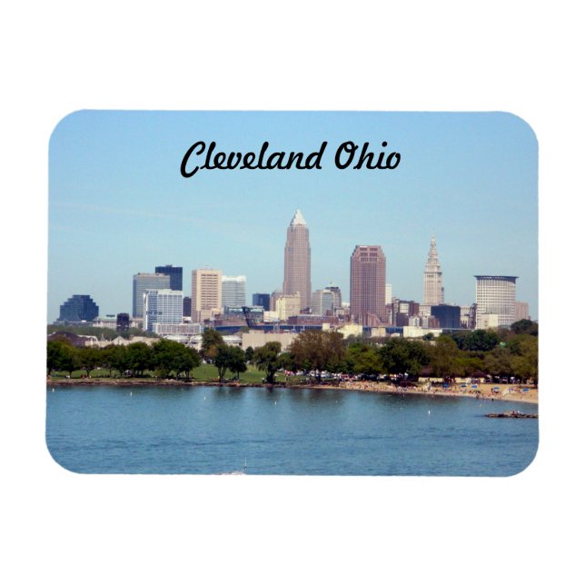 Cleveland, Ohio Lake Skyline Magnet (Horizontal)