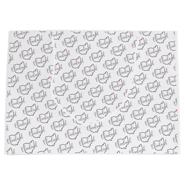 Cleveland Ohio Liebe Große Geschenktüte (Vorderseite)