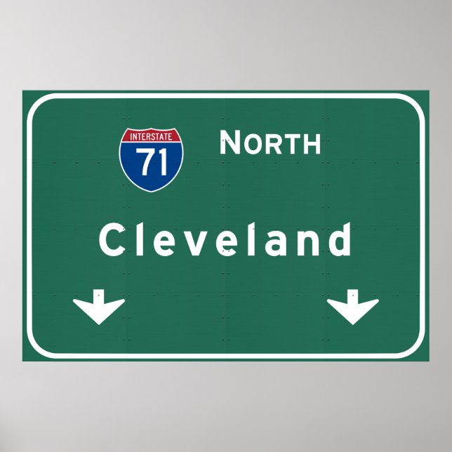 Cleveland Ohio oh Interstate Highway Freeway : Poster (Vorne)