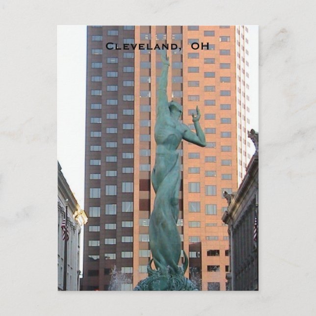 Cleveland Ohio Peace Statue Postcard Postkarte (Vorderseite)