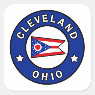 Cleveland Ohio Quadratischer Aufkleber