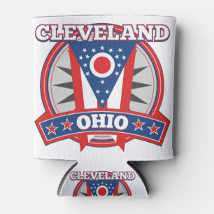 Cleveland Ohio Red White Blue Patriotic State Flag Dosenkühler