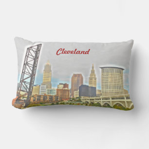 Cleveland, Ohio River FotoPaint Pillow Lendenkissen