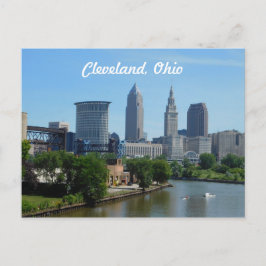 Cleveland, Ohio River Skyline Postcard Postkarte