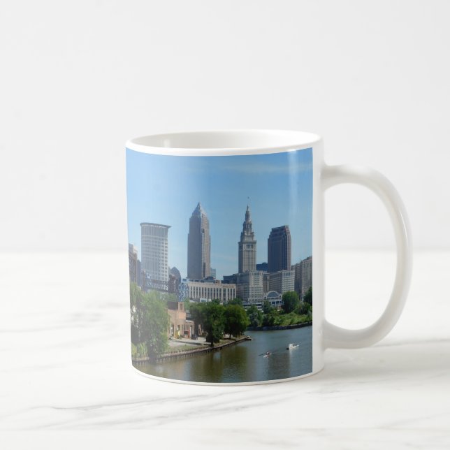 Cleveland Ohio River Skyline Tasse (Rechts)