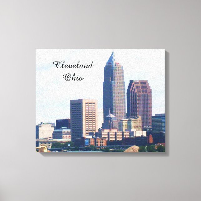 CLEVELAND OHIO SKYLINE Leinwand (Vorderseite)