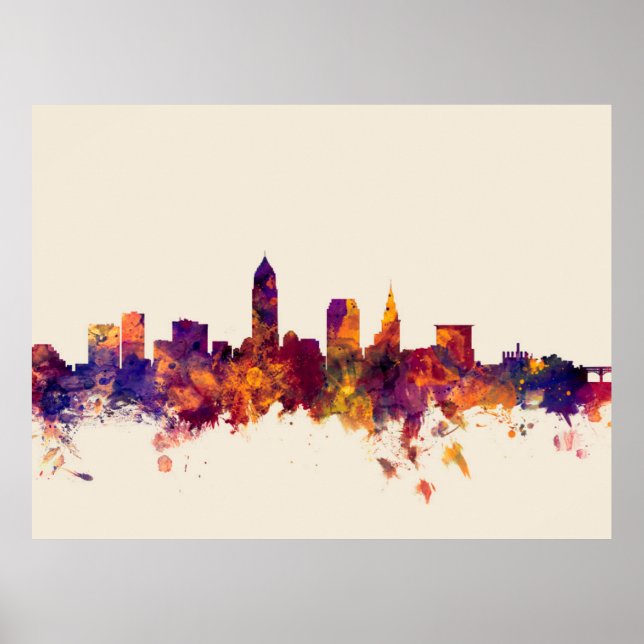 Cleveland Ohio Skyline Poster (Vorne)