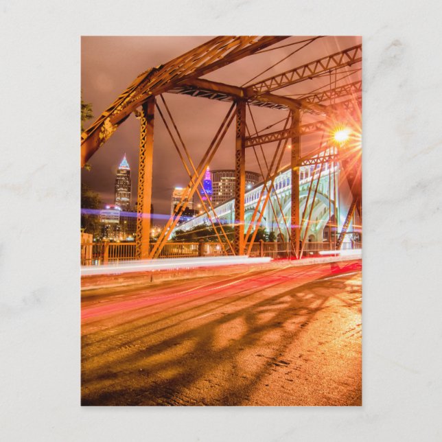 cleveland ohio skyline postkarte (Vorderseite)