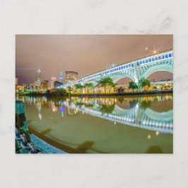 cleveland ohio skyline postkarte