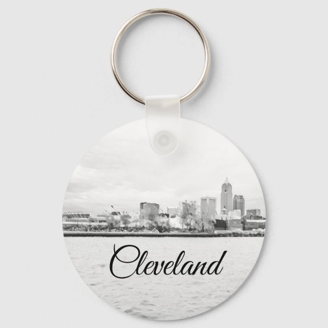 Cleveland Ohio Skyline Schlüsselanhänger (Vorderseite)
