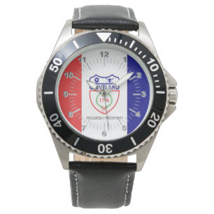 Cleveland (Ohio) Stadtflagge Watch Armbanduhr
