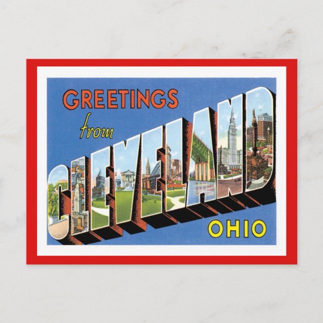 Cleveland Ohio US City Postkarte (Vorderseite)