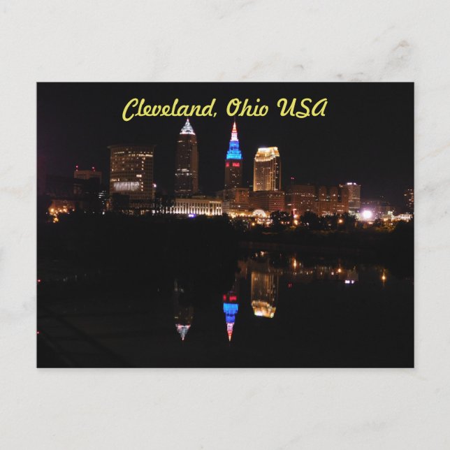 Cleveland, Ohio USA (River Reflection) Postcard Postkarte (Vorderseite)