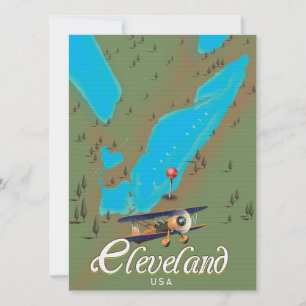 Cleveland, Ohio Vintage Reiseposter-Kunst