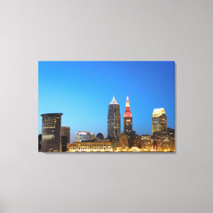 Cleveland Ohio Wine and Gold City Canvas Print Leinwanddruck