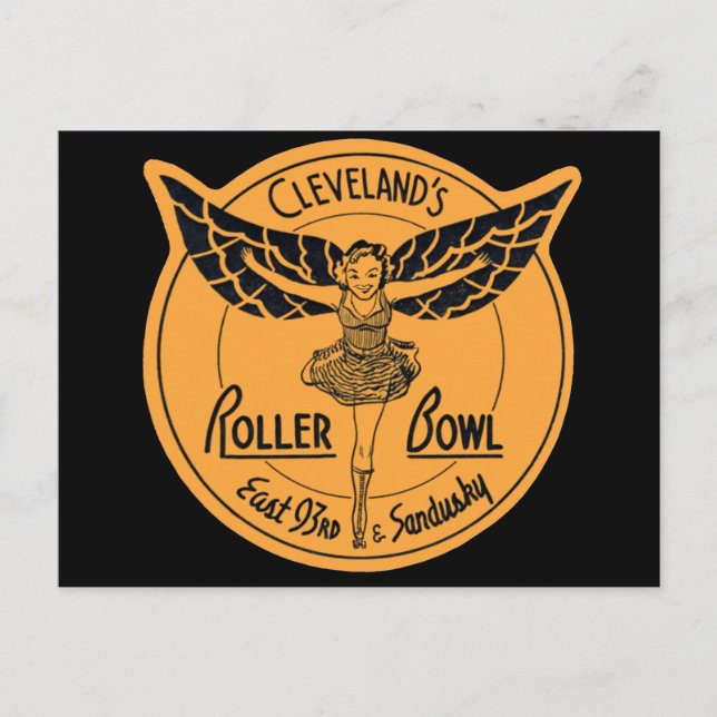 Cleveland Roller Bowl Postkarte (Vorderseite)