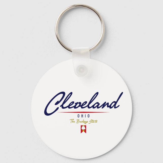 Cleveland Script Schlüsselanhänger (Vorderseite)