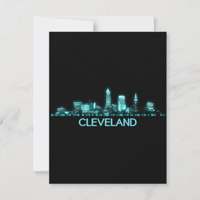Cleveland Skyline Dankeskarte (Vorderseite)
