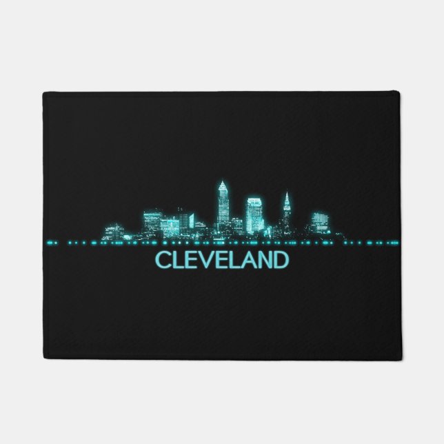Cleveland Skyline Fußmatte (Vorderseite)