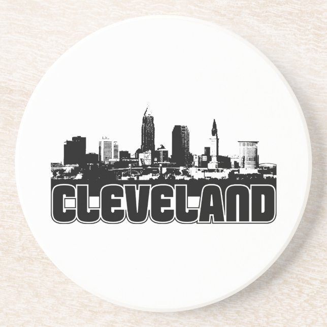Cleveland-Skyline Getränkeuntersetzer (Vorne)