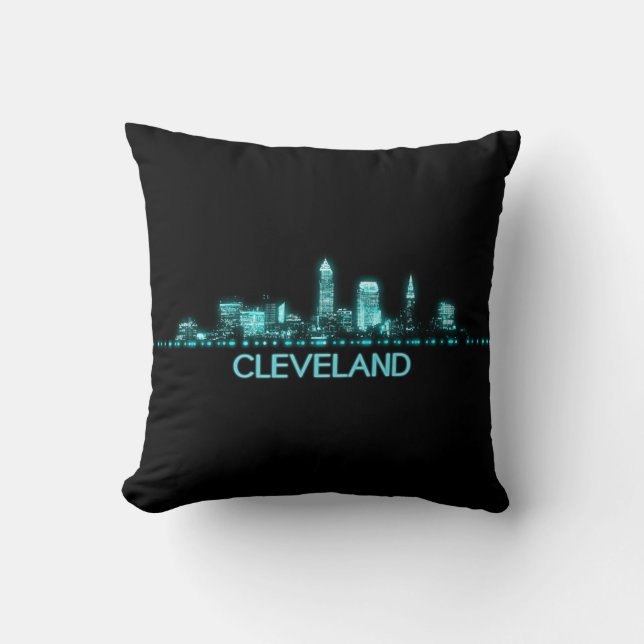 Cleveland Skyline Kissen (Vorderseite)