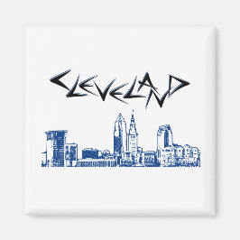 Cleveland Skyline Magnet