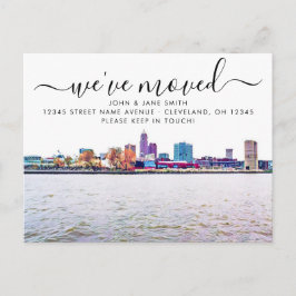 Cleveland Skyline Moving Announccard Ankündigungspostkarte