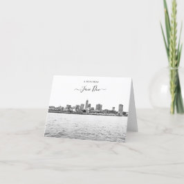Cleveland Skyline Personalisierte Note Card Dankeskarte
